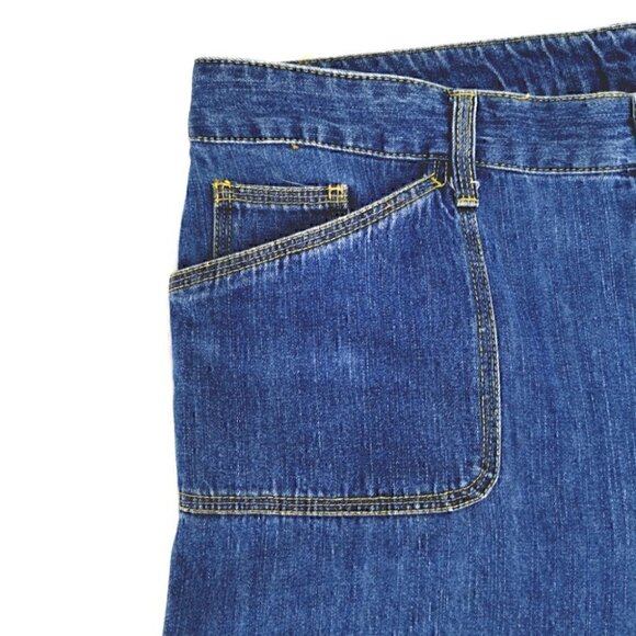 Bill Blass Vtg Women's 12 Mid Blue Cotton Capris - Picture 10 of 11